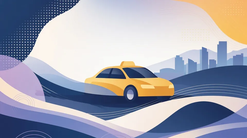 Illustration of a fare meter with flag fall, distance, and wait-time charges