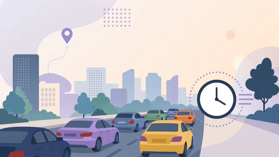 Illustration of slow traffic being metered as wait time
